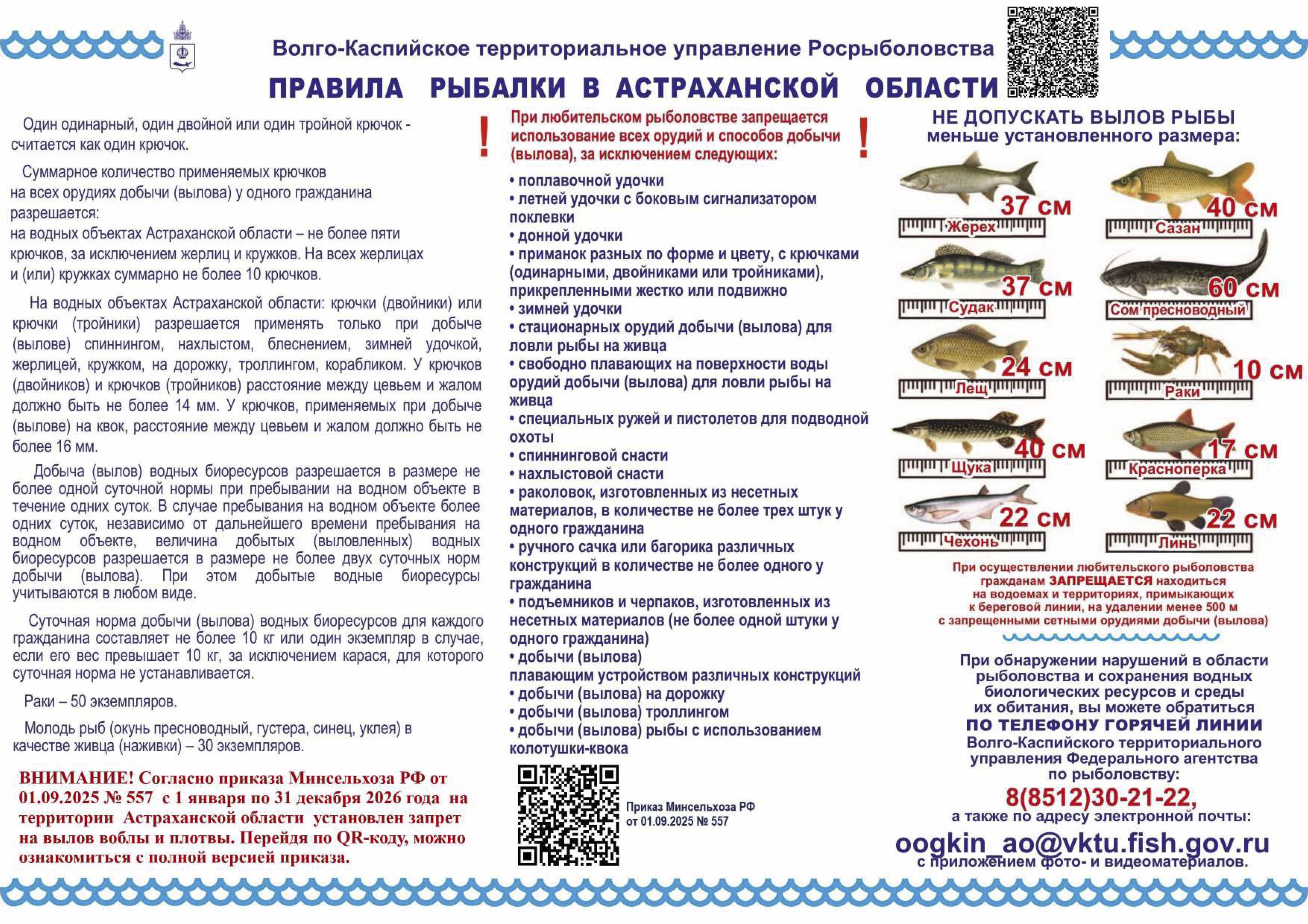 Правила рыбалки в Астраханской области